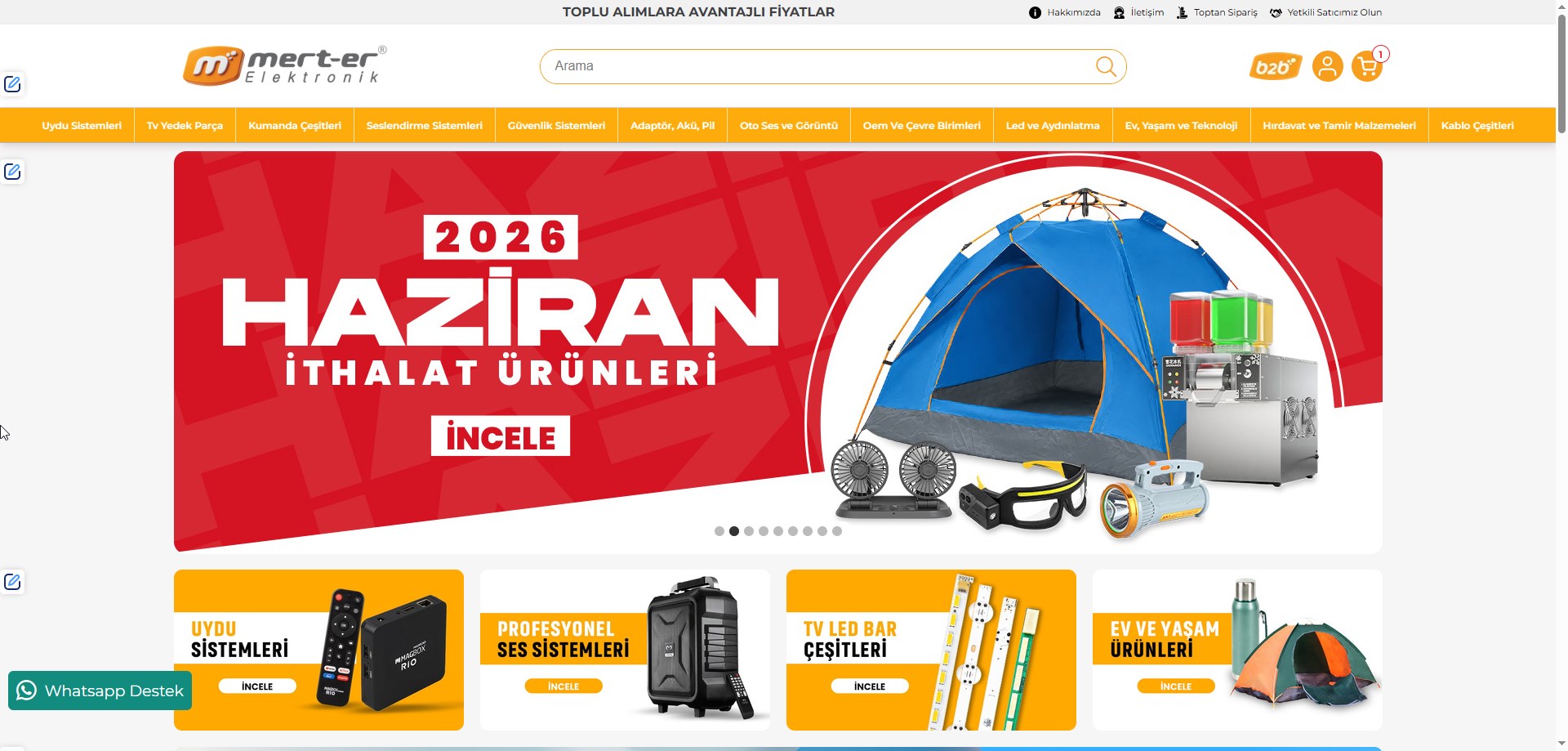 Merter Elektronik B2B Bayi Altyapısı ve Entegrasyonları