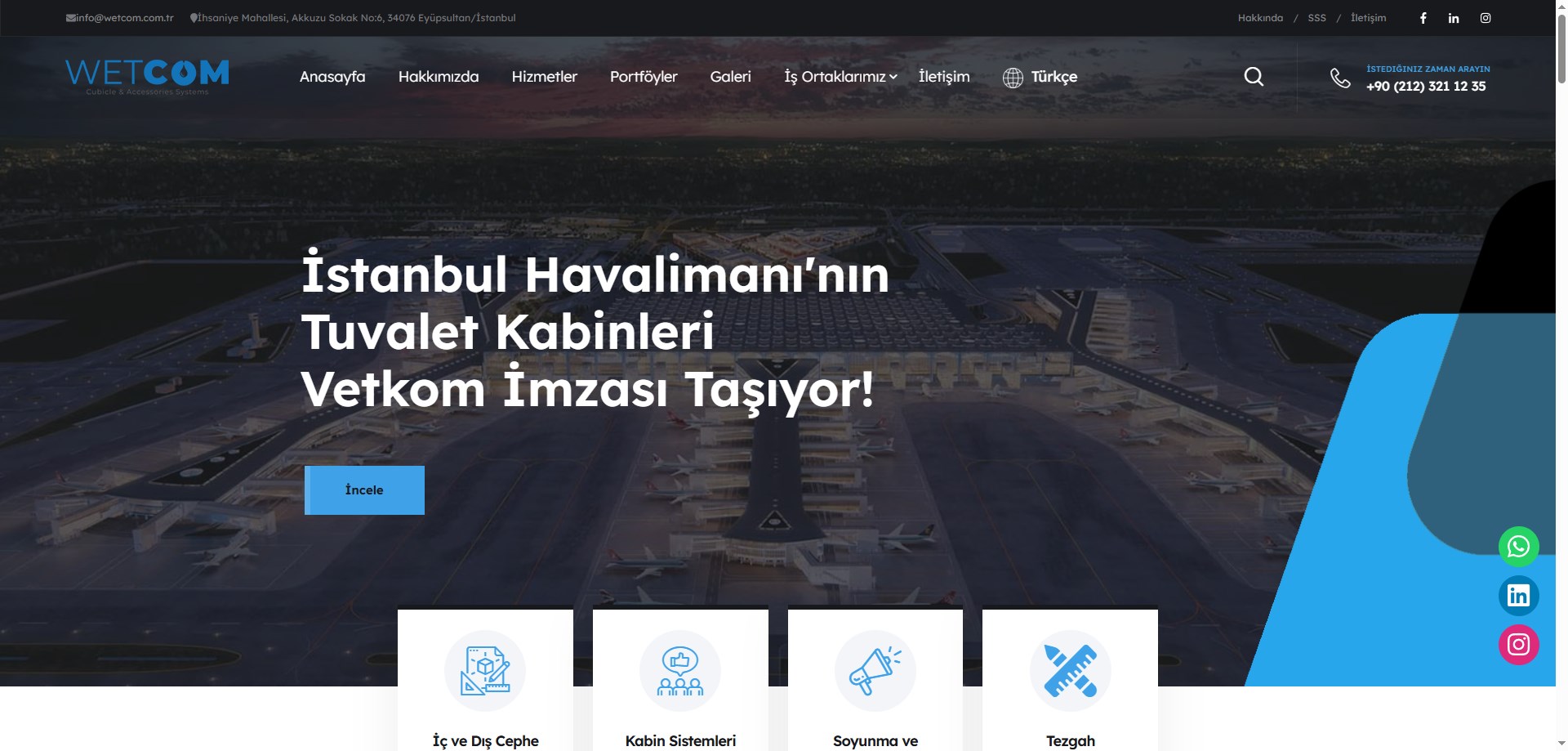 Wetcom Kurumsal Emlak Sitesi & C-API Reklamları